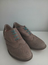 BODEN nubuck Oxford Brogues Size Uk 7.5 Eu 41.5 Ladies Casual Beige