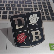 Vintage David Brown Tractor Front Radiator Hood Badge Emblem Brass Chrome