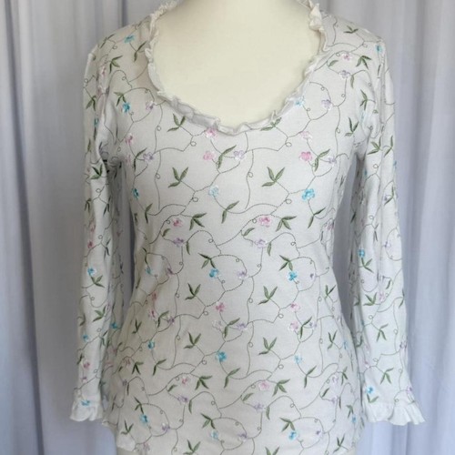 Vintage white embroidered