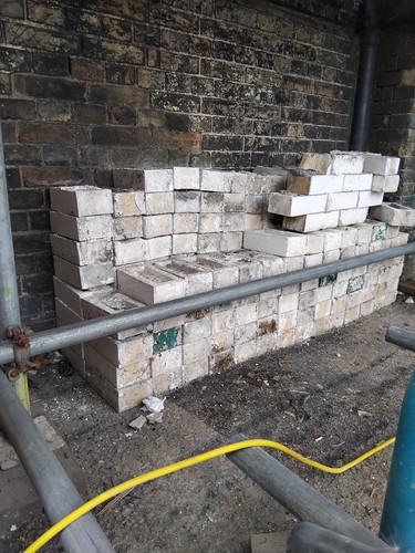 Reclaimed white glazed - white, vintage