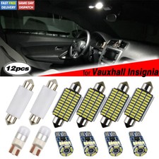 12Pcs For Vauxhall Insignia Car Interior Light Dome Festoon Lamp Bulbs White Kit