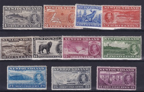 Newfoundland kgvi 1937 set - newfoundland,