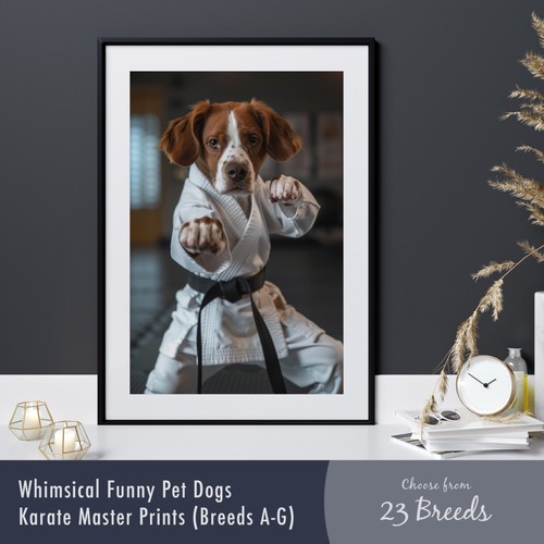 Karate dog print - dog, a-g)