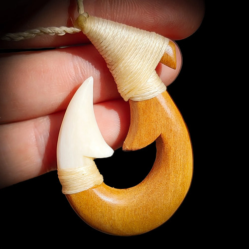 Maori cow bone pendant - cow-bone,