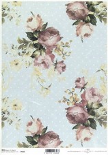 ITD Rice Paper for Decoupage A/4 - Shabby Chic Roses - R0616