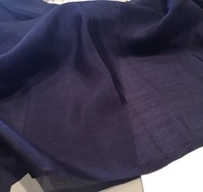 100% SILK NAVY BLUE FLUID