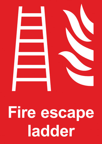 Fire safety escape - fire, ladder