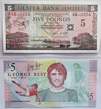 world banknotes(item2556)  GEORGE BEST COMMEMORATIVE £5 BANK NOTE P339 UNC.