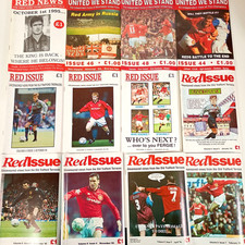 12 x Manchester United Mid-1990s Fanzines Bundle UWS Red Issue Red News