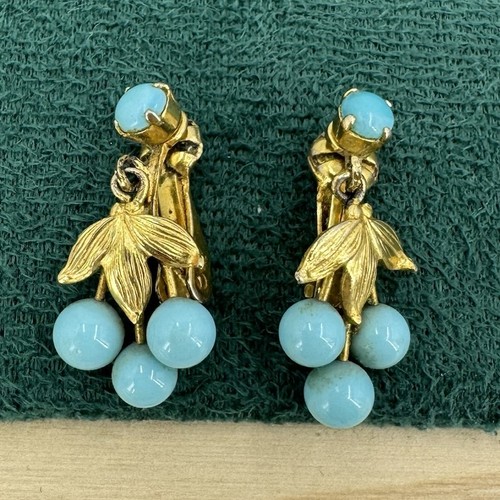 Vintage clip earrings gold - clip,