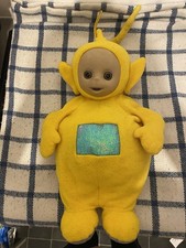 Vintage 1996 Teletubbies Lala Hot Water Bottle Cover Plush Toy