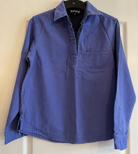 Ladies Toggi Long Sleeved Collared Polo Riding Shirt Blue Size 8 100% Cotton
