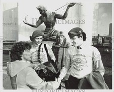 1981 Press Photo New York Guardian Angels Lisa Evers & Curtis Silwa in Detroit