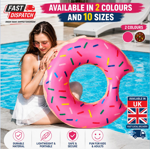 Inflatable donut swim ring - donut,