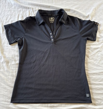 Jack Daniels Polo Shirt Old No 7 Womens OGIO Short Sleeve Black Size M Quick Dry