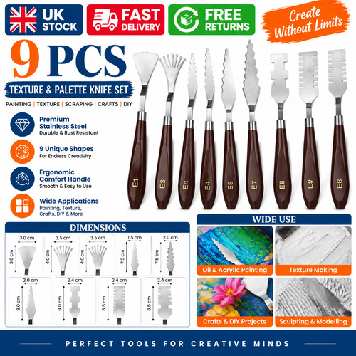 Pcs palette knives flower - 9x,