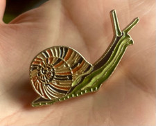 Snail pin badge, enamel badge