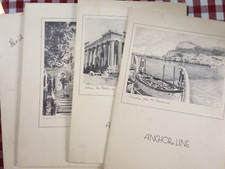 Cruise Menus x 4 . 1936