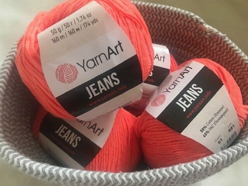 200g yarnart orange jeans - yarnart,