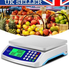 30KG Platform Commercial Weighing Scale Digital Electronic Price Shop Retail UK