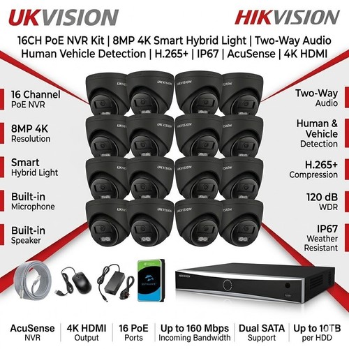 Hikvision 8mp poe - 8mp,