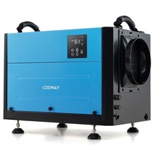COSTWAY 50L/Day Crawl Space Dehumidifier Commercial Dehumidifier w/3 Modes-Blue