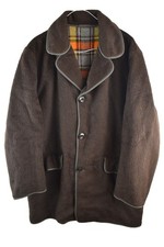 KIRKGATE Brown Long Coat Chest size 48" Mens Mohair Wool Overcoat Casual