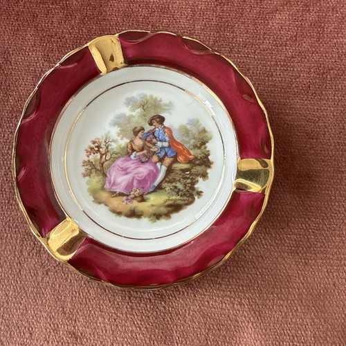 Limoges porcelain ashtray with - limoges,