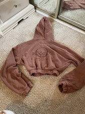 bo and tee brown crop jacket size xxs