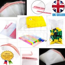 Clear Self Adhesive Seal Cellophane Plastic Bags Wrap Garment Small Large Sweets