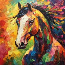 Colourful Horse Stallion