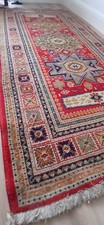 190x90cm Hand Made Traditional Oriental Wool Rug read description 