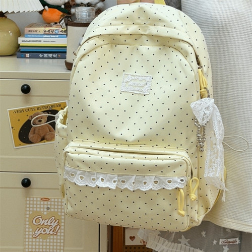 Polka dot student schoolbag - polka,