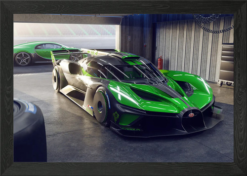 Bugatti bolide framed wall art - bugatti,