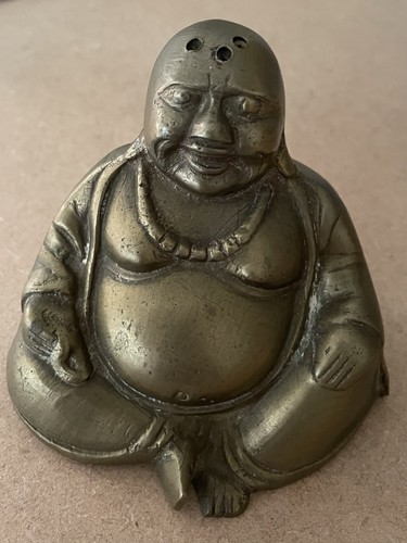 Brass laughing buddha - brass,