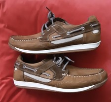 Boat Shoes/Casual Mens Size8 From M&S Brown Leather Lace Up New Without Box