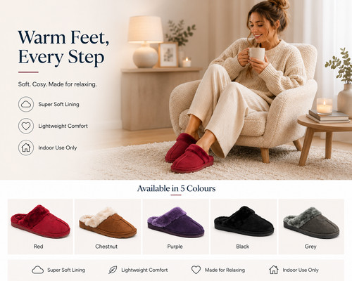 Ladies memory foam faux - ladies,