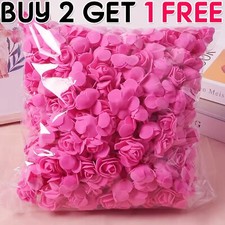 500 Foam Mini Roses WHOLESALE Heads Buds Small Flowers Wedding Home Party UK