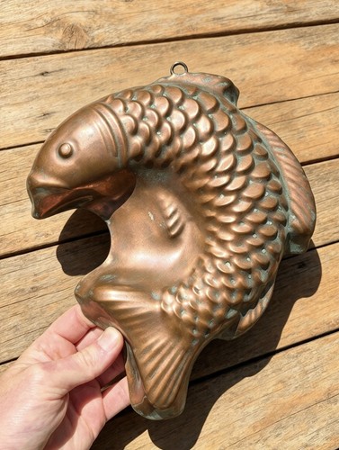 Vintage copper fish jelly - copper,