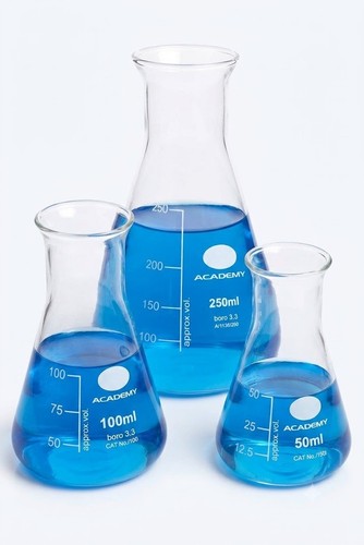 Glass conical flasks set - conical,