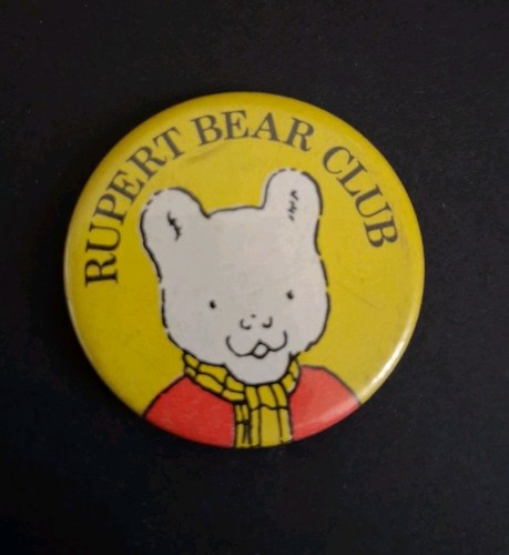 Rupert bear club vintage pin - bear,