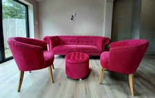 Chesterfield Velvet Sofa Set