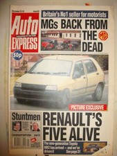 AUTO EXPRESS #63 1989 CLIO MR2 MG TRABANT SUZUKI SWIFT GTi AUDI QUATTRO 820Si DX