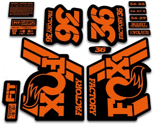 Fox factory fork stickers - fox,