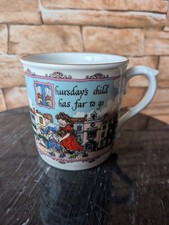 VINTAGE 1990 ROYAL WORCESTER BIRTHDAY MUGS 'THURSDAY’S CHILD' FINE PORCELAIN MUG
