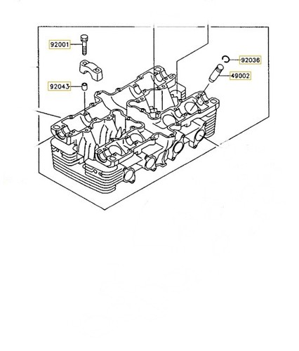 Kawasaki cylinder head - head, gt550