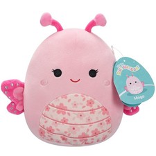MOGO THE PINK BUTTERFLY  ORIGINAL SQUISHMALLOW  PLUSH CUDDLEY   7" NEW
