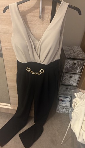 Black beige v neck - &,