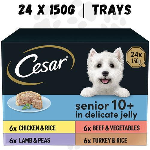 24x cesar senior wet dog - senior,