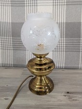 Vintage Brass Hurricane Table